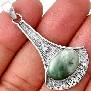 Natural Larsonite Jasper 925 Sterling Silver Pendant Jewelry P-1195 - Picture 1 of 5