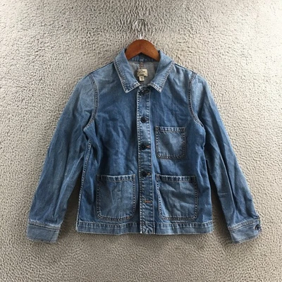 J.Crew Denim Jacket Mens XS Blue Long Sleeve Collared Button Front Pocket Casual - Image 1 of 4