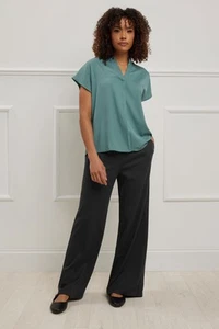 M&Co Ponte Wide Leg Trousers - Picture 1 of 7