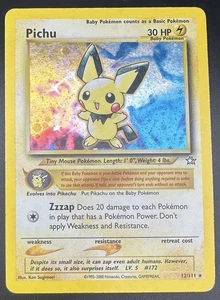 Pokemon TCG Pichu 12/111 Neo Genesis Holo WOTC English MP Card - Picture 1 of 10