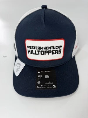 Nike Rise Western Kentucky Hilltoppers Equipo Emitido Malla Snapback Gorra Gorra M/L Nuevo Foto 1 de 4