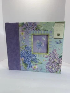 K & Company Scrapbook Album Juliana Suede Lilacs Dragonfly Purple Floral 12x12 - Picture 1 of 4