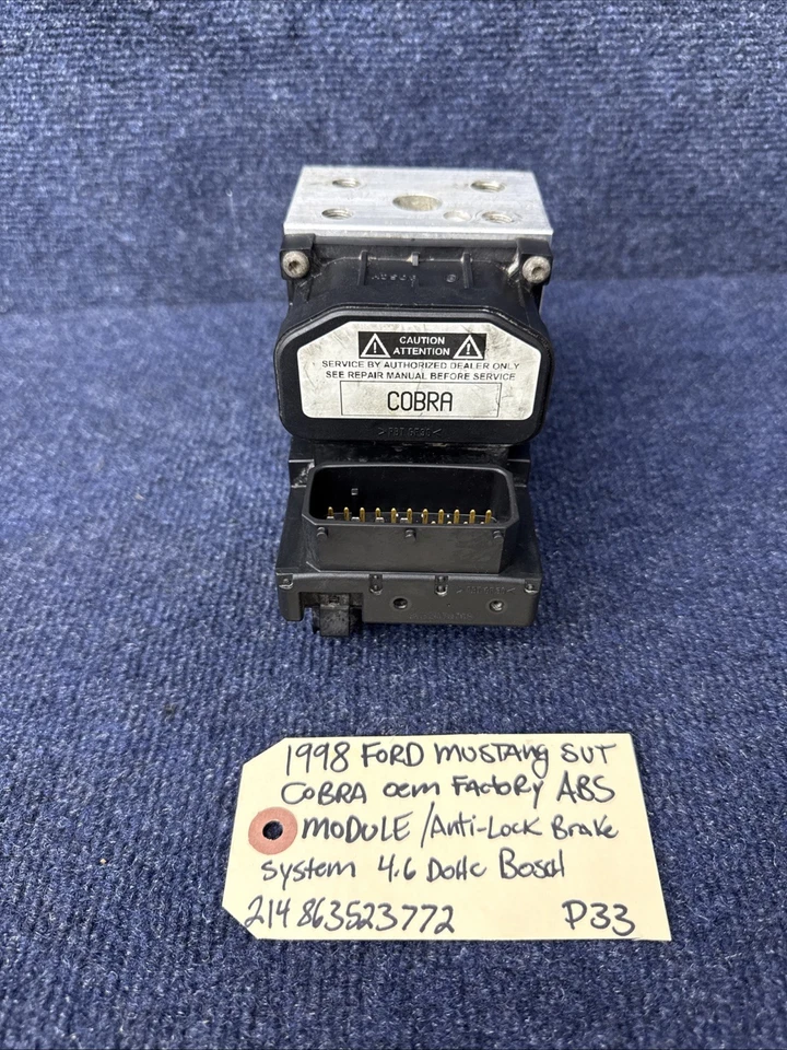 98 1998 福特野马 Svt 眼镜蛇 ABS 制动泵模块 原始设备制造商 工厂防锁 — 第 1/4 张图片