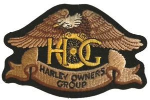 NEW Harley-Davidson Gold EAGLE PATCH Hog Owners Group 4.75" x 3" Embroidered - Picture 1 of 5
