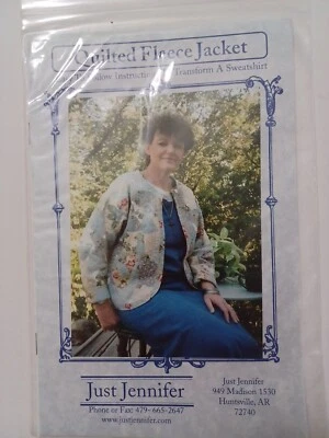 Quilted Fleece Jacket Just Jennifer Pattern Sewing Quilting Uses A Sweatshirt  - Image 1 of 2