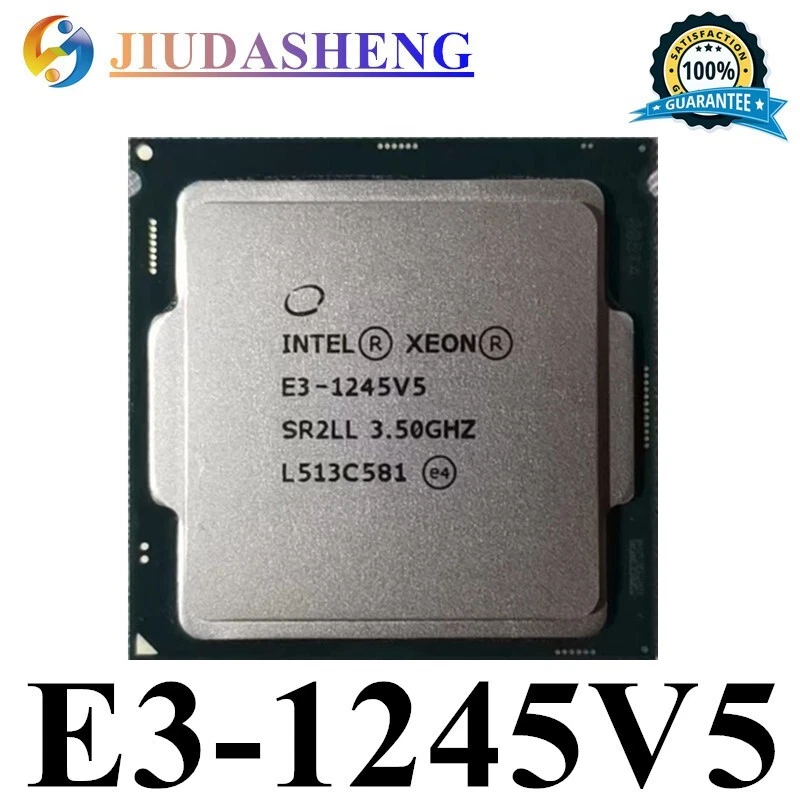 Intel Xeon e3-1245v5 sr2ll 3.5ghz 1mb/8mb l2/l3 cache lga1151 CPU processor 80W - Image 1 of 1
