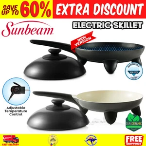 Sunbeam Duraceramic DiamondForce Skillet Electric Non-Stick Frying Pan with Lid - Picture 1 of 13