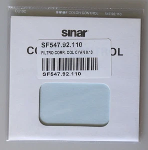 PRL) SINAR COLOR CONTROL CC10C CYAN 0.10 FILTRO FILTRE FILTER SF547.92.110 NEW - Picture 1 of 2