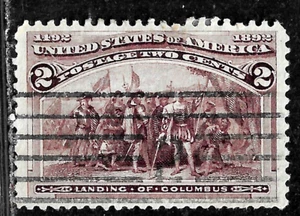HICK GIRL- USED U.S. STAMP SC#231 1893 COLUMBIAN ISSUE E350 - Picture 1 of 2