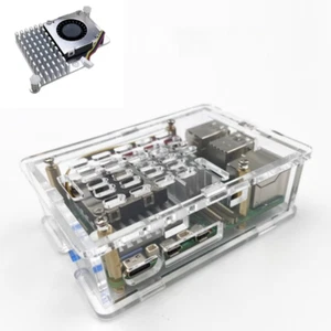 Raspberry Pi 5 Acrylic Clear Case with Switch + raspberry pi Active Cooler - Bild 1 von 5