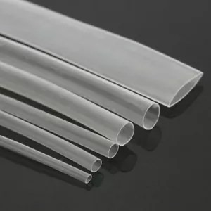 CLEAR 2:1 RATIO HEAT-RESTRINGENT SHEATH VARIOUS DIAMETERS SHRINKABLE - Picture 1 of 2