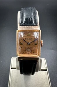 1951 Vintage Bulova "Douglas" 14k Roségold GF Cal. 8AE 21J - Bild 1 von 12