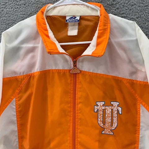 Vtg Tennessee Vols Nylon Windbreaker Jacket Large Apex One Convertible Bag Cover