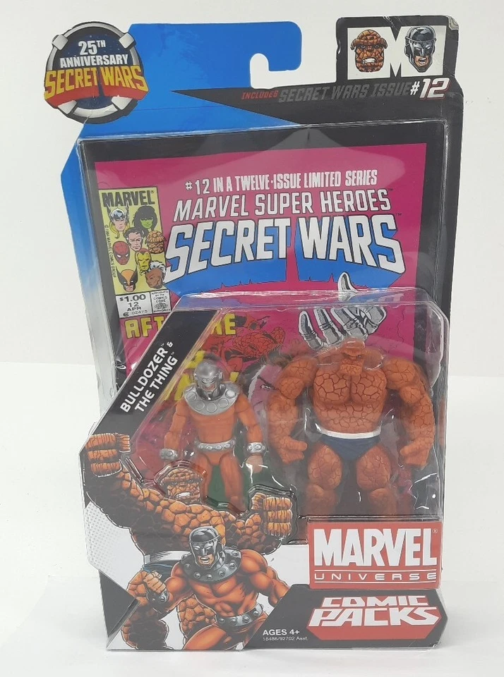 Paquete de cómics Marvel Universe Bulldozer & The Thing #12 Secret Wars paquete de cómics de 3,75" Foto 1 de 4