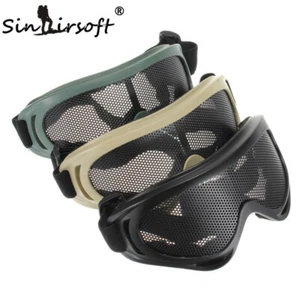 Tactical Airsoft Hunting Metal Mesh Lens Goggle Sports Safety Eyewear Glasses - Picture 1 of 10