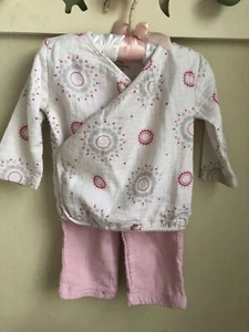 NBW ADEN + ANAIS PINK & GRAY PINWHEEL MUSLIN KIMONO SET 3-6M FREE S/ H OFFER - Picture 1 of 2
