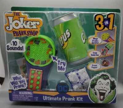 The Joker Prank Shop DC Ultimate Prank Kit 3 em 1 ----Novo em folha - Imagem 1 de 2