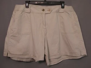 STO Susquehanna Outfitters Damenshorts khaki hellbraun Größe 22W 100 % Baumwolle #2693 - Bild 1 von 9