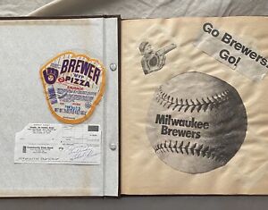 Milwaukee Brewers 1982 World Series Scrapbook Newspaper Clips Charlie Moore Auto