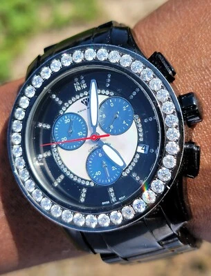 Aqua Master 8.00 CARATS Diamond watch Joe Rodeo Benny Co Don - Image 1 of 4