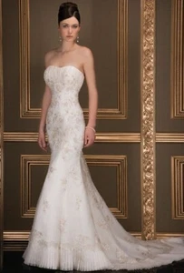 Demetrios 1341 Ivory wedding dress size 2 - Picture 1 of 11