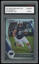 PAT FREIERMUTH 2021 PANINI SILVER PRIZM DRAFT PICKS 1ST GRADED 10 ROOKIE CARD