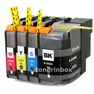 Cartuccia d'inchiostro 4pk LC20E LC-20E XXL per Brother MFC-J5920DW MFC-J775DW MFC-J985DW - Foto 1 di 1
