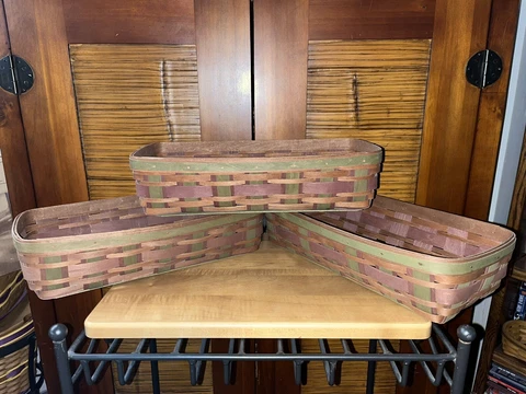 Longaberger Autumn Harvest Bread Basket Bundle of 3! Cover