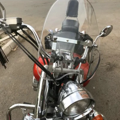 Large Windshield 18"x16" for Kawasaki Vulcan VN 500 750 800 900 1500 1600 1700 - Image 1 of 4