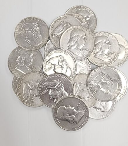 Franklin halbe Dollar 90 % Silber - 10 Münzen 110,00 $