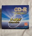 Pack of 10 CD-R 700MB / 80 min 1-40X Compatible Recordable Blank Disks Sealed