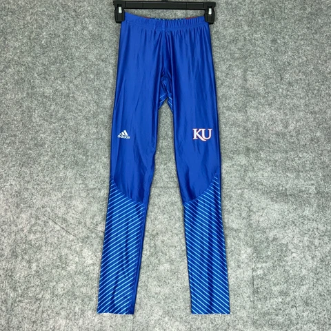 Kansas Jayhawks Womens Pants 2XS XXS Adidas Blue Red Leggings Compression NCAA Cover