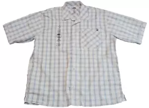 Blackhawk Warrior Wear Shirt Mens XL Biege Plaid Short Sleeve Button Up Cotton - Picture 1 of 5