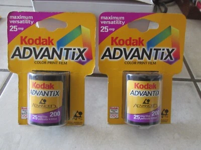 Kodak Advantix 200 - Color Print Film APS ISO 25 Exposures Exp 07/2002 Lot Of 2 - Image 1 of 2