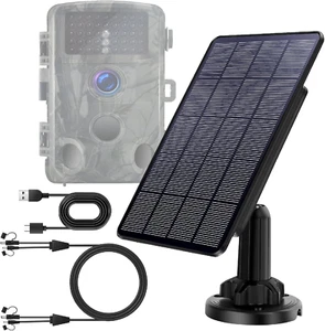 Trail Camera Solar Panel with Battery Build-In 4000Mah Rechargeable Lithium + Ou - Picture 1 of 11