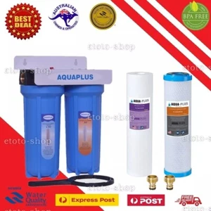 Twin Caravan Water Filter System RV Camping Motorhome Boat HIGH FLOW Cartridges - Picture 1 of 2