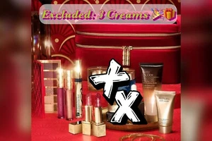 Estee Lauder Blockbuster set regalo 10 pezzi custodia treno rosso trucco ombretto lucidalabbra - Foto 1 di 12