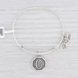 Neu ALEX AND ANI Initialen O Armreif Bettelarmband Rafaelian Silber Erweiterbare - Bild 1 von 4