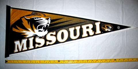Missouri Tigers 1990s Original Full Size Pennant Tag Express EXC Missou Cover