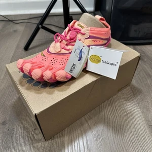 Vibram Fivefingers V Run Women’s Shoes Pink & Orange Euro 38 US 7.5 NEW - Picture 1 of 5