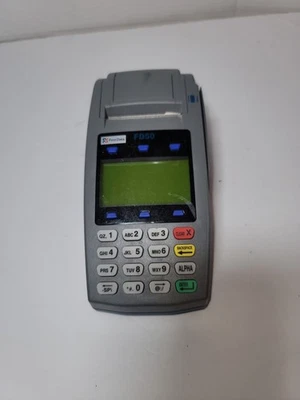 First Data FD50 Credit Card Reader Processing Terminal  - Image 1 of 4