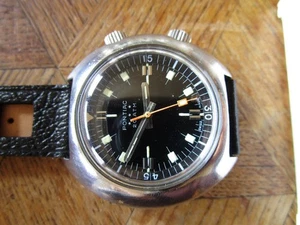 Vintage Used Steel PONTIAC Diver Manual Watch Super Compressor Cal. ETA 2750. - Imagen 1 de 24