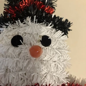 Lametta Urlaub Schneemann mit Zylinder und Schal!  Top Vintage Design!! - Bild 1 von 7