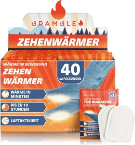 Bramble Scaldapiedi 40 Paia Autoadesivo Attivato Aria 10h Calore Inodore - Foto 1 di 12