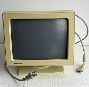 GoldStar 1210A Vintage CRT Monitor 1989 Beige Tested Working Clean Display - Picture 1 of 6