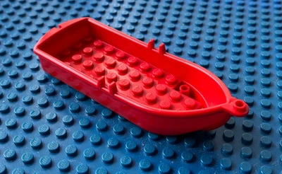 LEGO Piraten Boot 2551 rot 14x5x2 – Ruderboot Beiboot ohne Paddel Ersatzteil - Bild 1 von 2