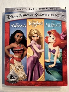 Disney Pricess 3-Movie Collection (Blu-ray + DVD + Digital) New With Slipcover - Picture 1 of 4