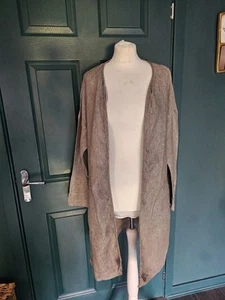 Paul Costelloe Leinen Long Edge To Edge Jacke Größe M/L - Bild 1 von 11