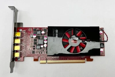 AMD FirePro W4100 2GB DDR5 Quad Mini DP PCI-Express Graphics card 4x mini DP - Image 1 of 3