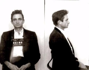 JOHNNY CASH MUG SHOT GLOSSY POSTER PICTURE BANNER mugshot walk music singer 874 - Picture 1 of 1